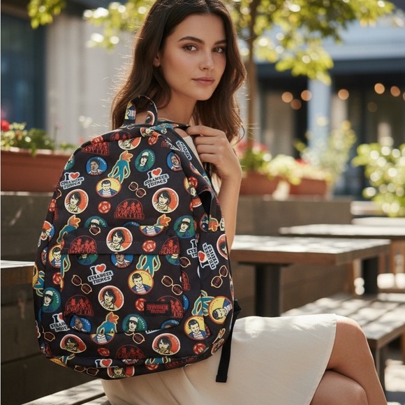 Stranger Things Upside Down Shadow Exclusive BackPack Friends Dont Lie Loungefly - Picture 3 of 15